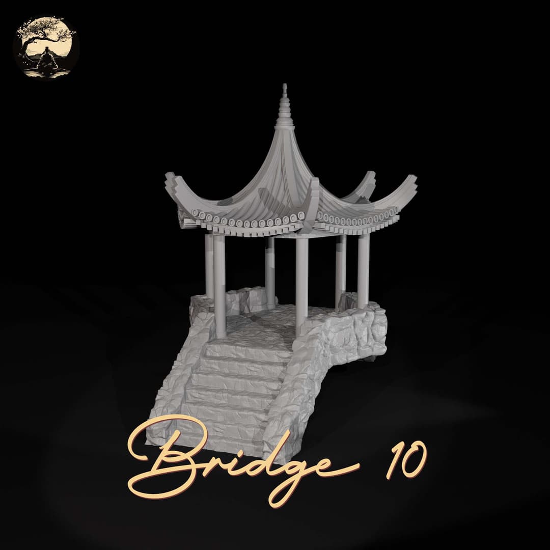 3D Printable Japanese Bridge 10 3D Printable Terrain 5 Silent Ronin Studios