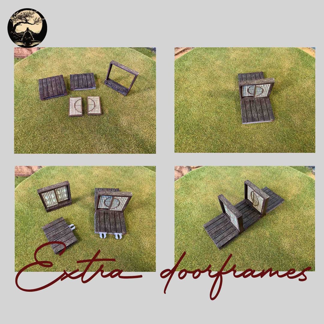 3D Printable Japanese Extra Doorframes 3D Printable Terrain 1 Silent Ronin Studios