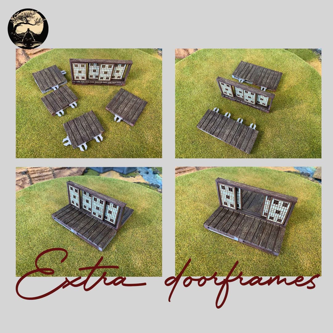 3D Printable Japanese Extra Doorframes 3D Printable Terrain 3 Silent Ronin Studios