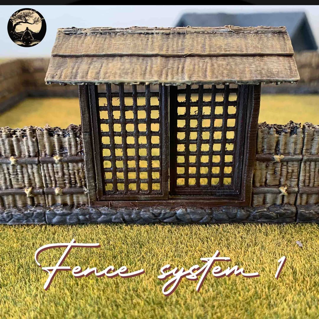 3D Printable Japanese Fence System 1 3D Printable Terrain 2 Silent Ronin Studios