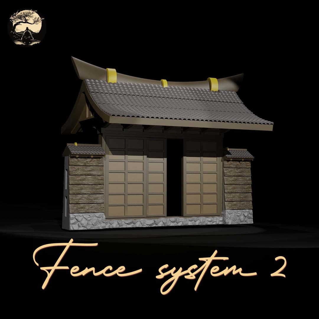 3D Printable Japanese Fence System 2 3D Printable Terrain 1 Silent Ronin Studios