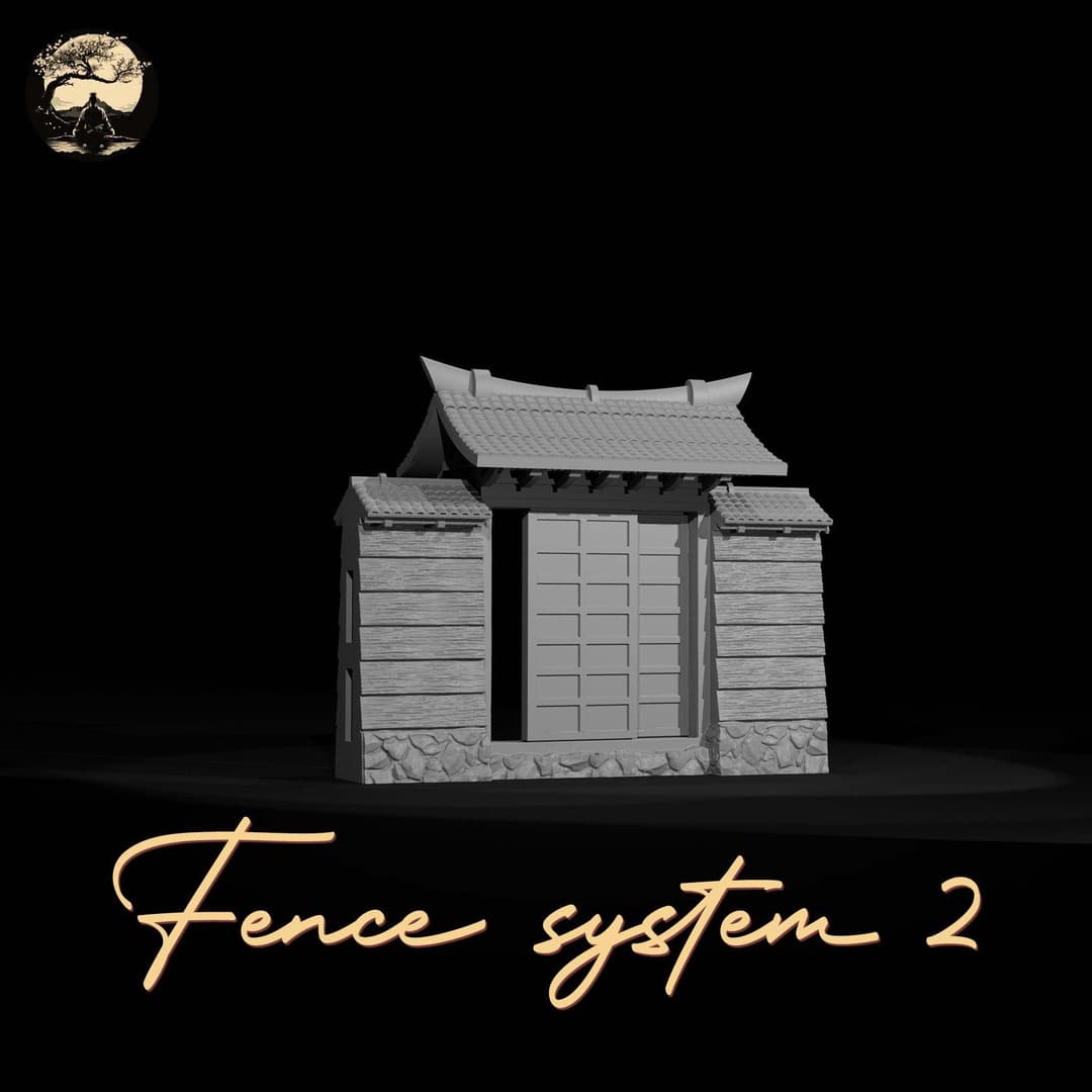 3D Printable Japanese Fence System 2 3D Printable Terrain 4 Silent Ronin Studios