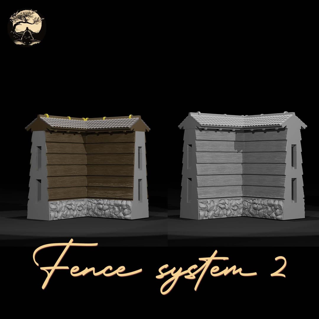 3D Printable Japanese Fence System 2 3D Printable Terrain 5 Silent Ronin Studios