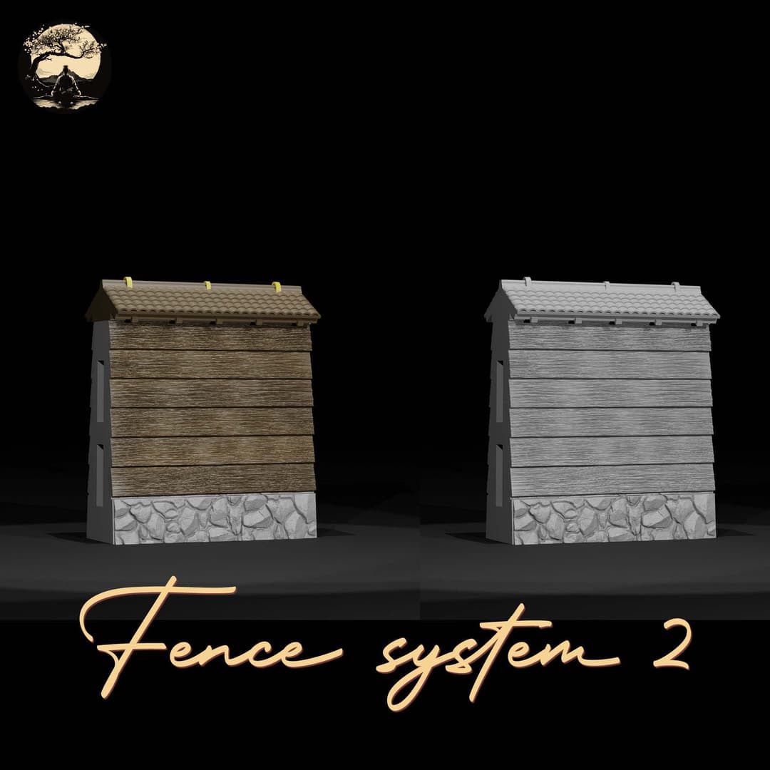 3D Printable Japanese Fence System 2 3D Printable Terrain 7 Silent Ronin Studios