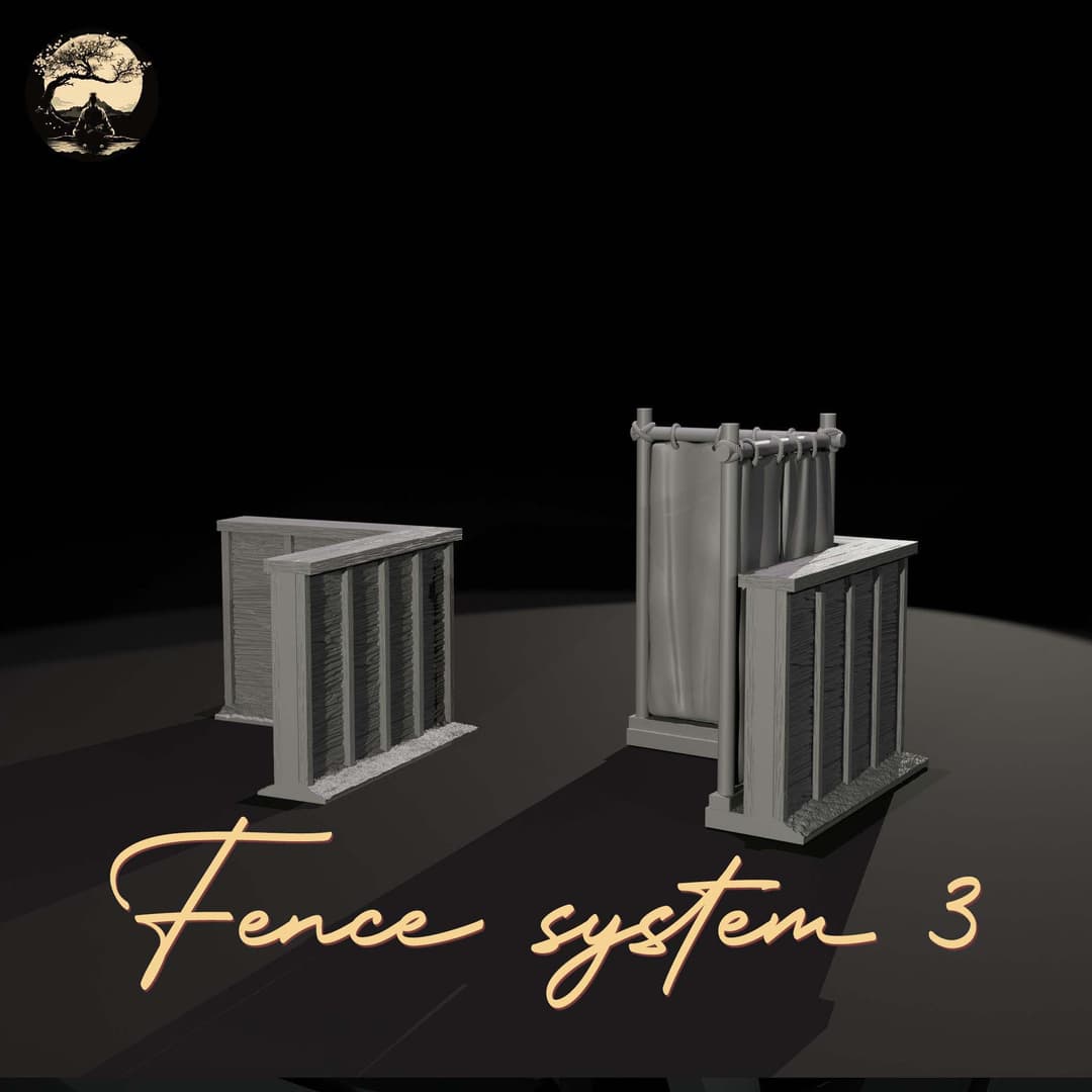 3D Printable Japanese Fence System 3 3D Printable Terrain 5 Silent Ronin Studios