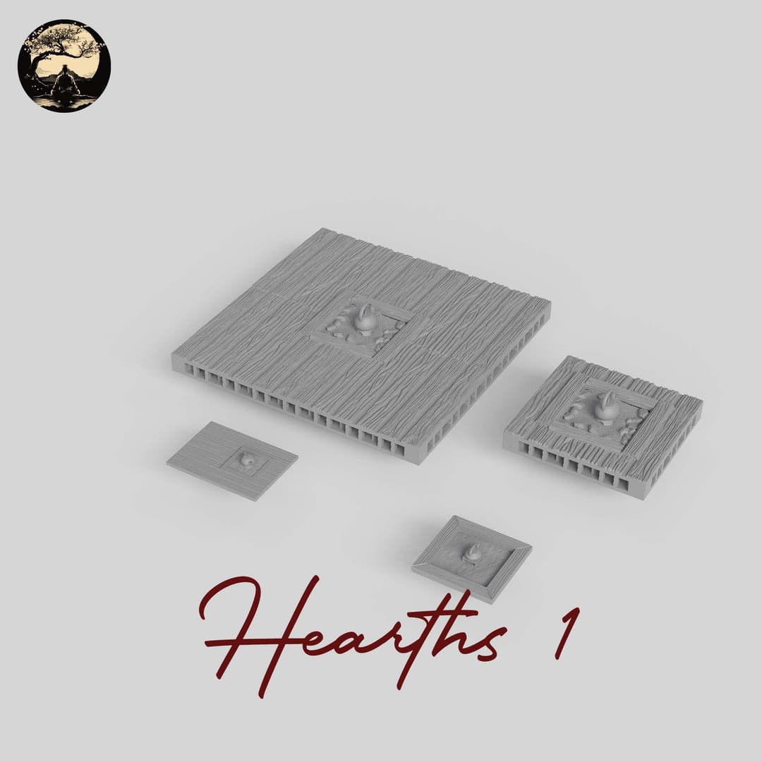 3D Printable Japanese Hearths 1 3D Printable Terrain 0 Silent Ronin Studios