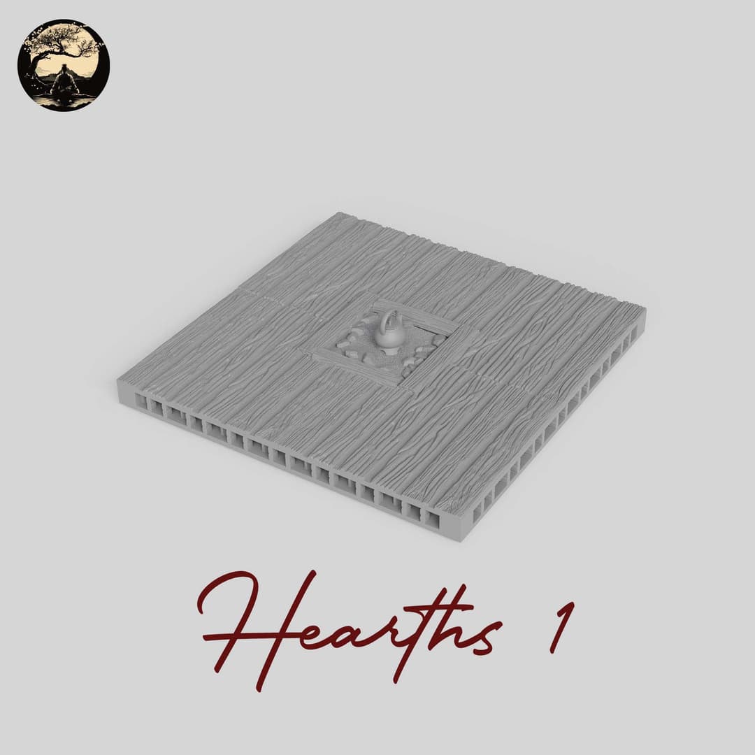 3D Printable Japanese Hearths 1 3D Printable Terrain 1 Silent Ronin Studios