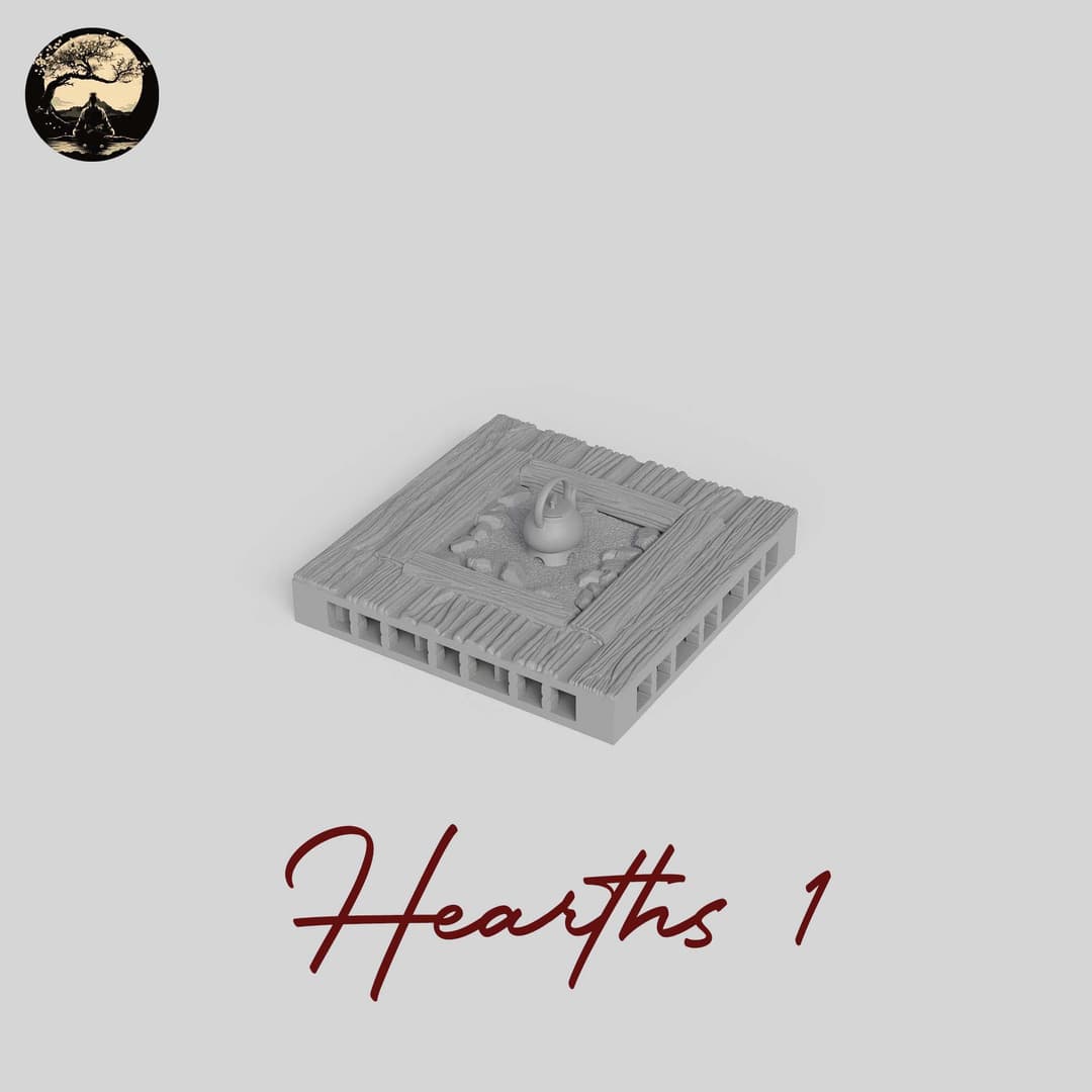 3D Printable Japanese Hearths 1 3D Printable Terrain 2 Silent Ronin Studios