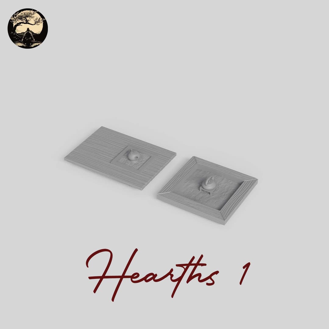 3D Printable Japanese Hearths 1 3D Printable Terrain 3 Silent Ronin Studios