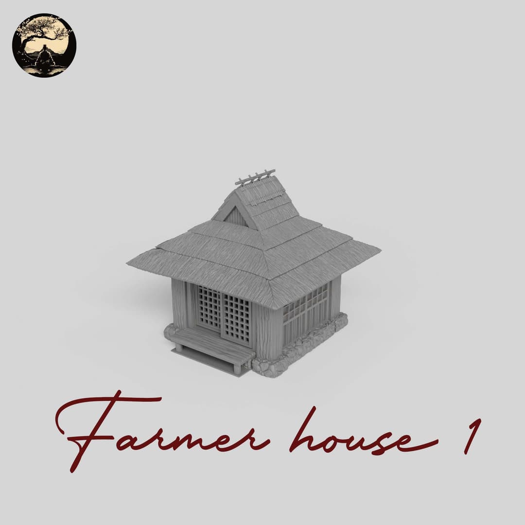 3D Printable Japanese House01 3D Printable Terrain 1 Silent Ronin Studios