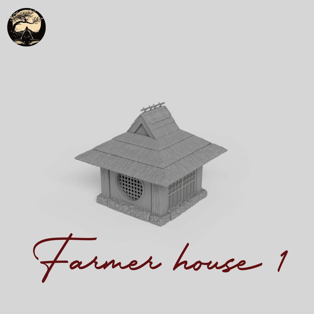 3D Printable Japanese House01 3D Printable Terrain 2 Silent Ronin Studios