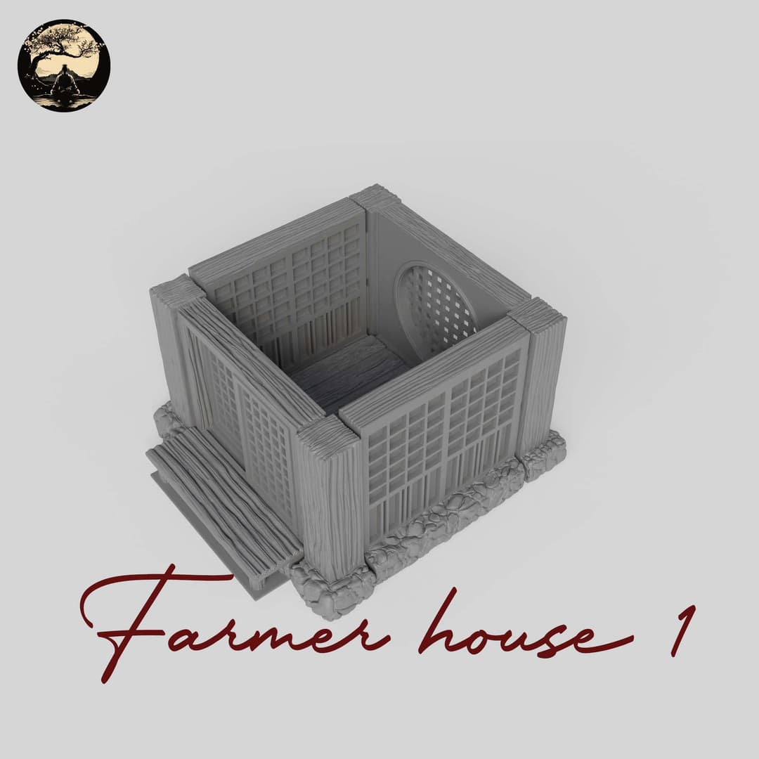 3D Printable Japanese House01 3D Printable Terrain 3 Silent Ronin Studios