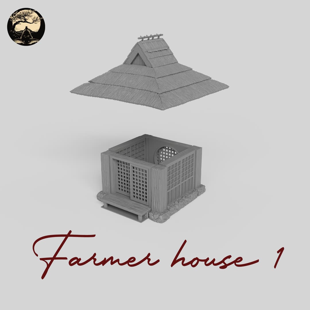 3D Printable Japanese House01 3D Printable Terrain 4 Silent Ronin Studios