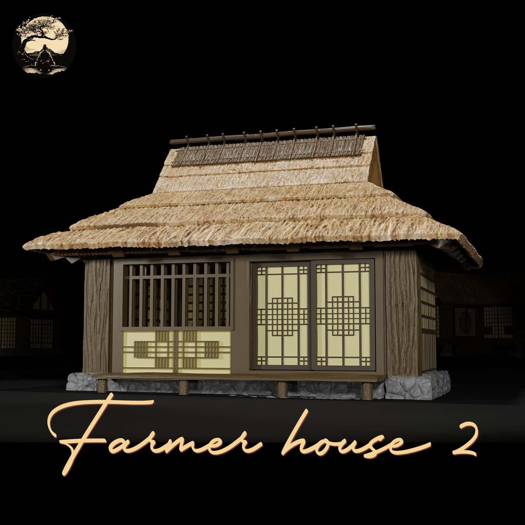 3D Printable Japanese House02 3D Printable Terrain 0 Silent Ronin Studios