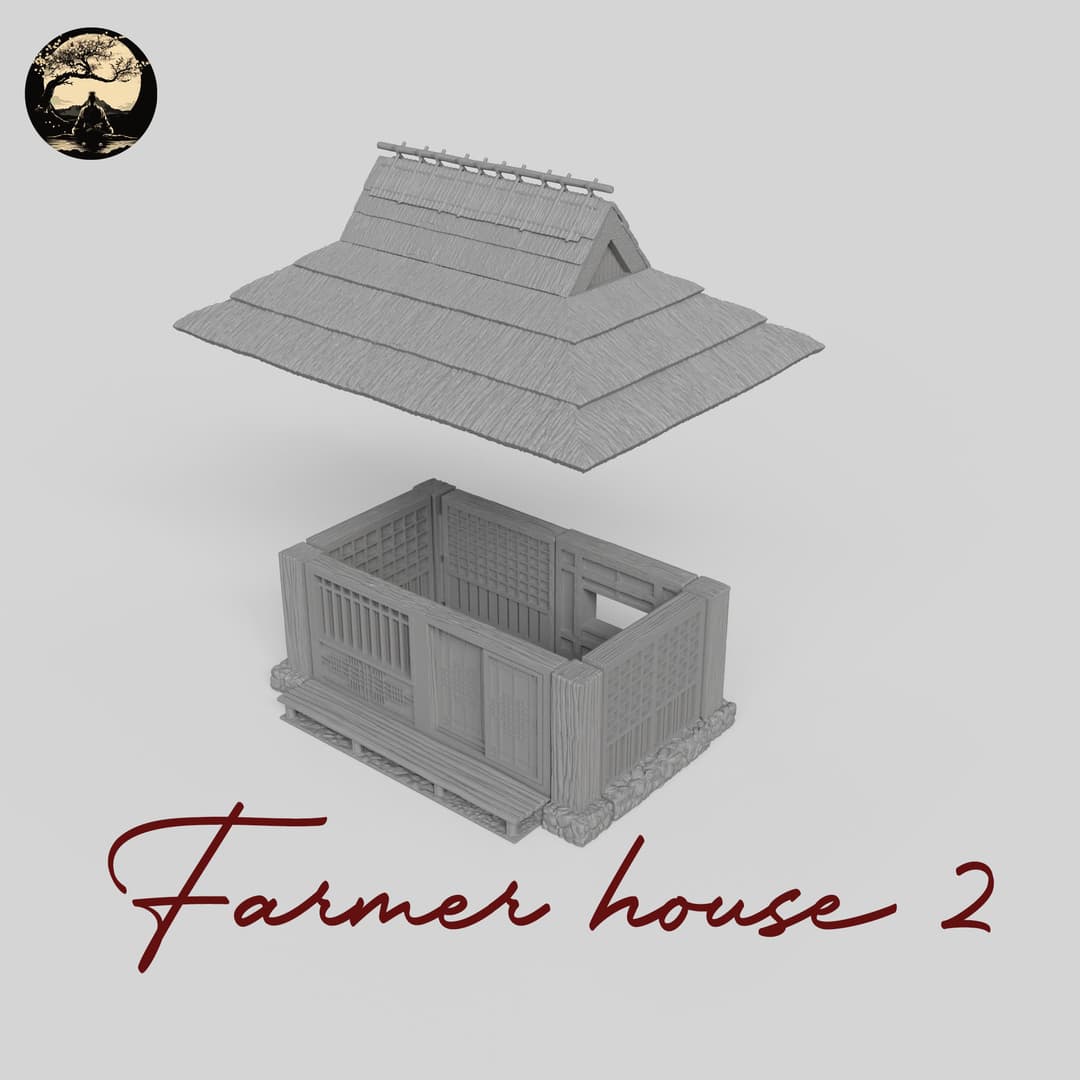 3D Printable Japanese House02 3D Printable Terrain 4 Silent Ronin Studios