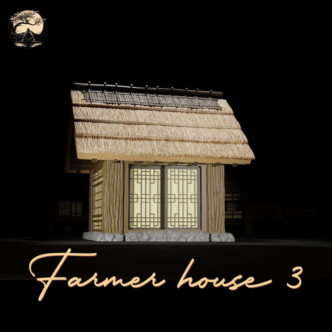 3D Printable Japanese House03 3D Printable Terrain 0 Silent Ronin Studios