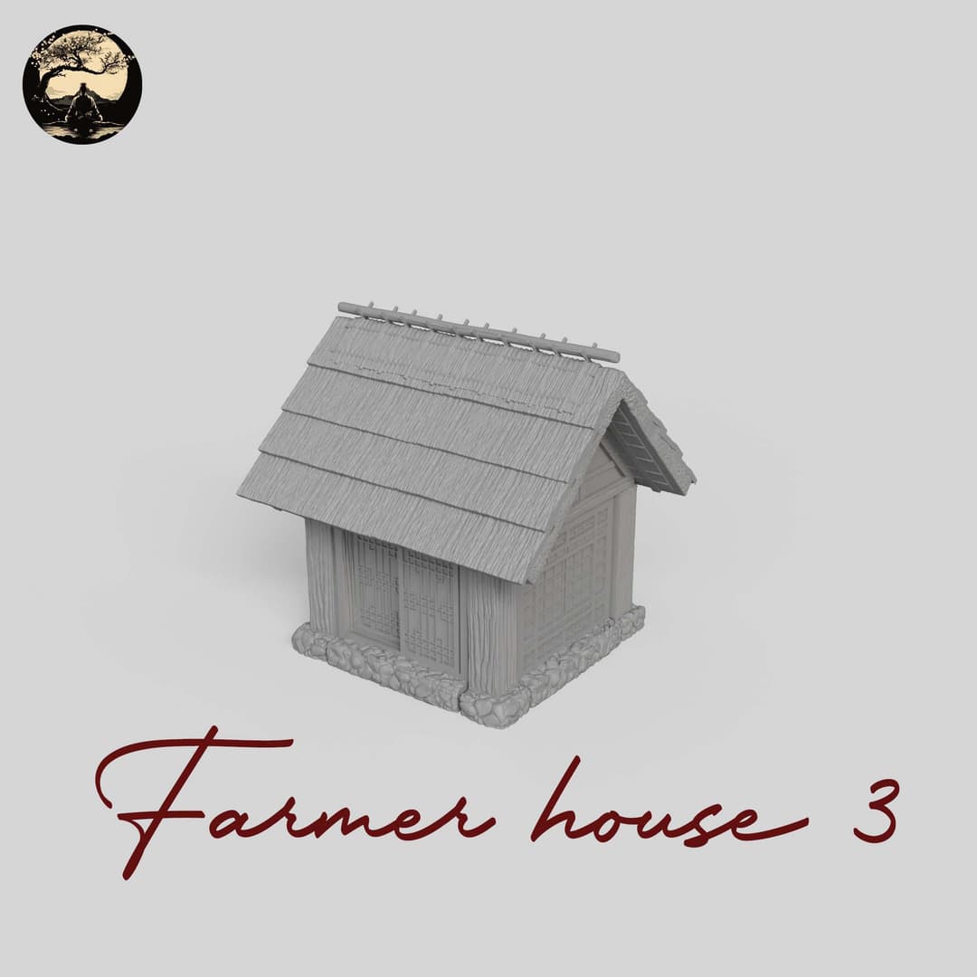 3D Printable Japanese House03 3D Printable Terrain 1 Silent Ronin Studios