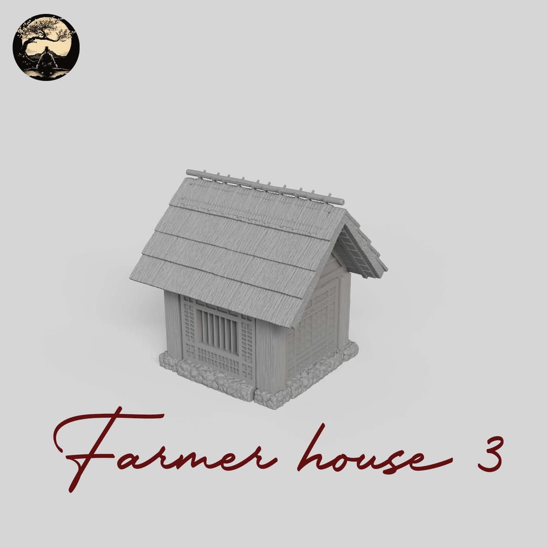 3D Printable Japanese House03 3D Printable Terrain 2 Silent Ronin Studios