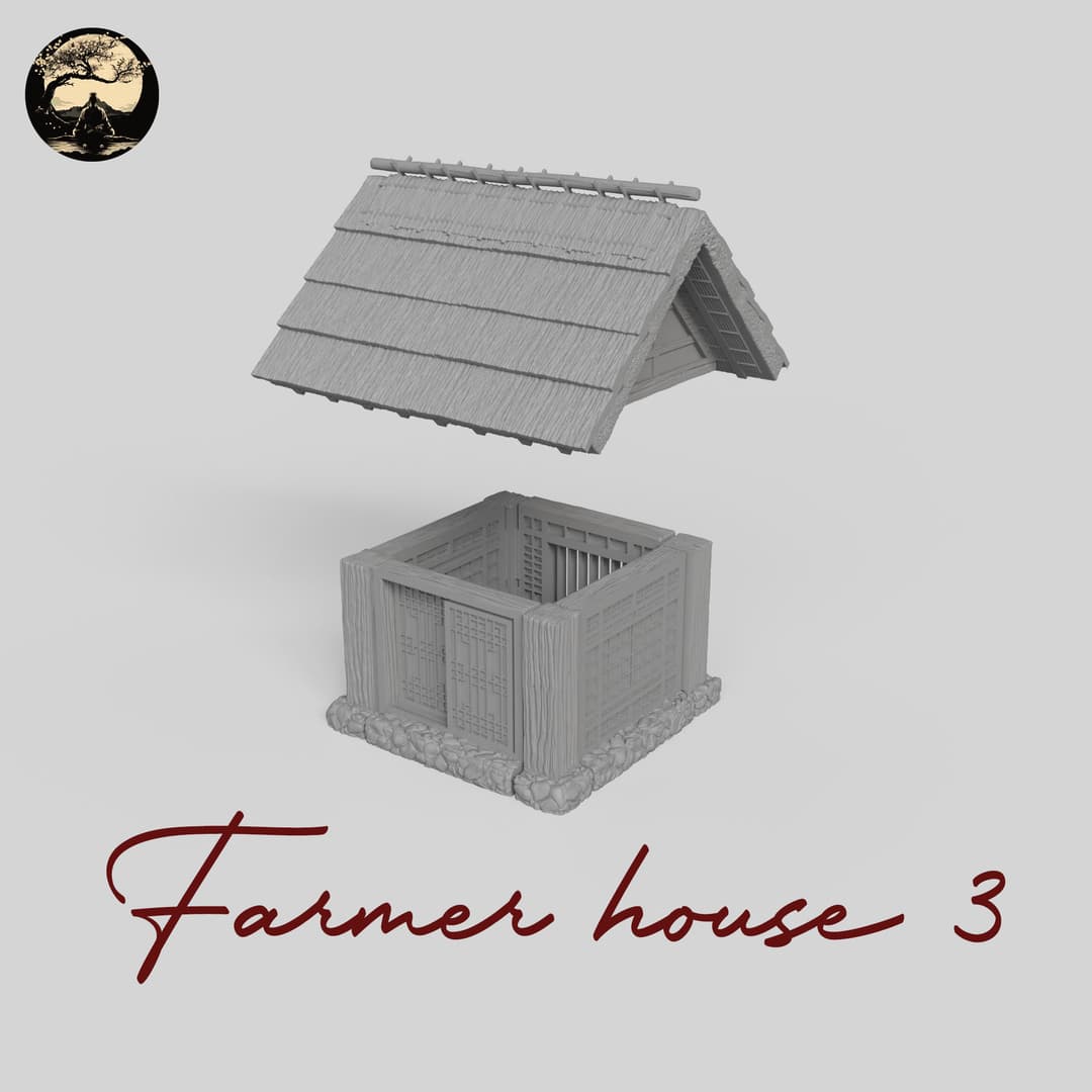 3D Printable Japanese House03 3D Printable Terrain 4 Silent Ronin Studios