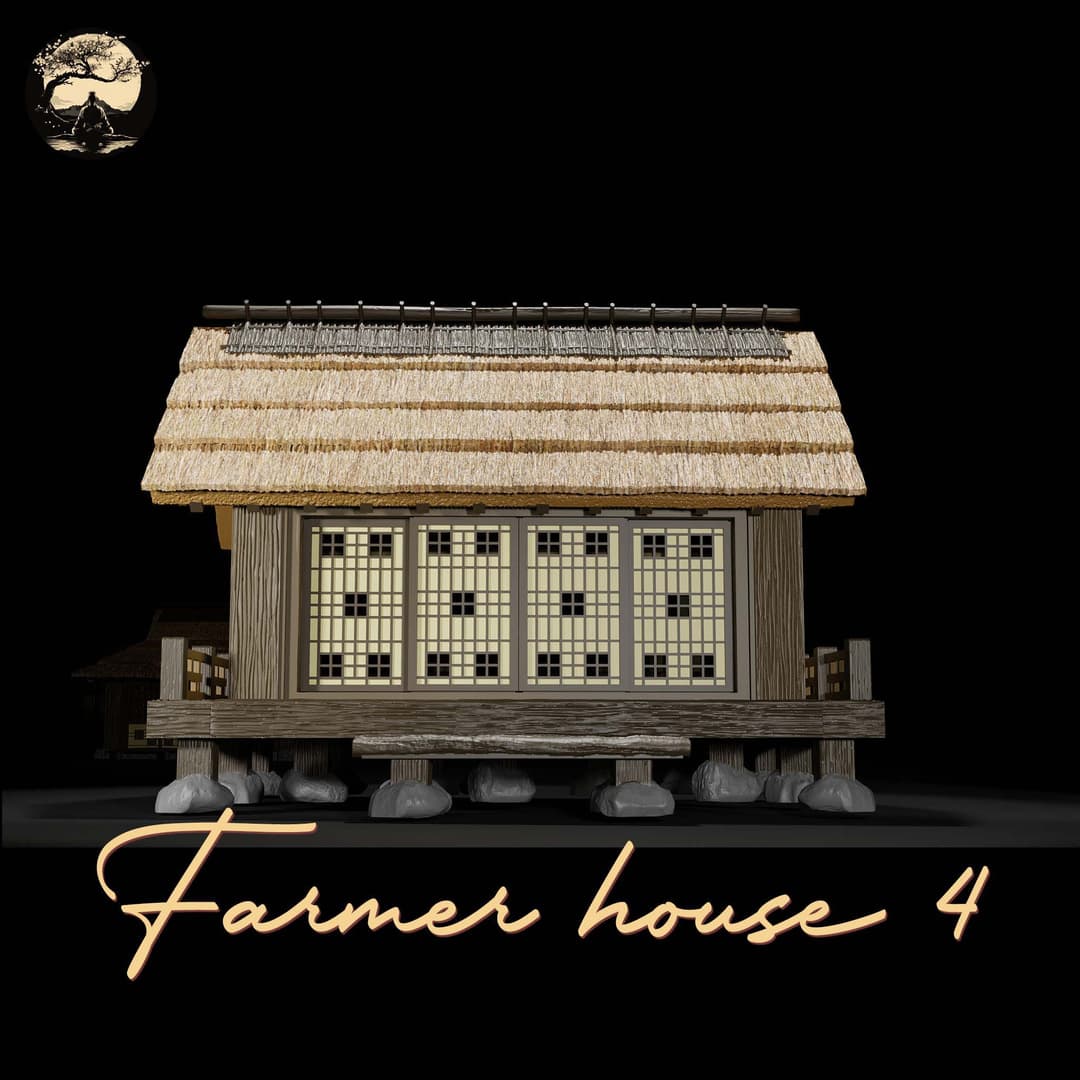 3D Printable Japanese House04 3D Printable Terrain 0 Silent Ronin Studios