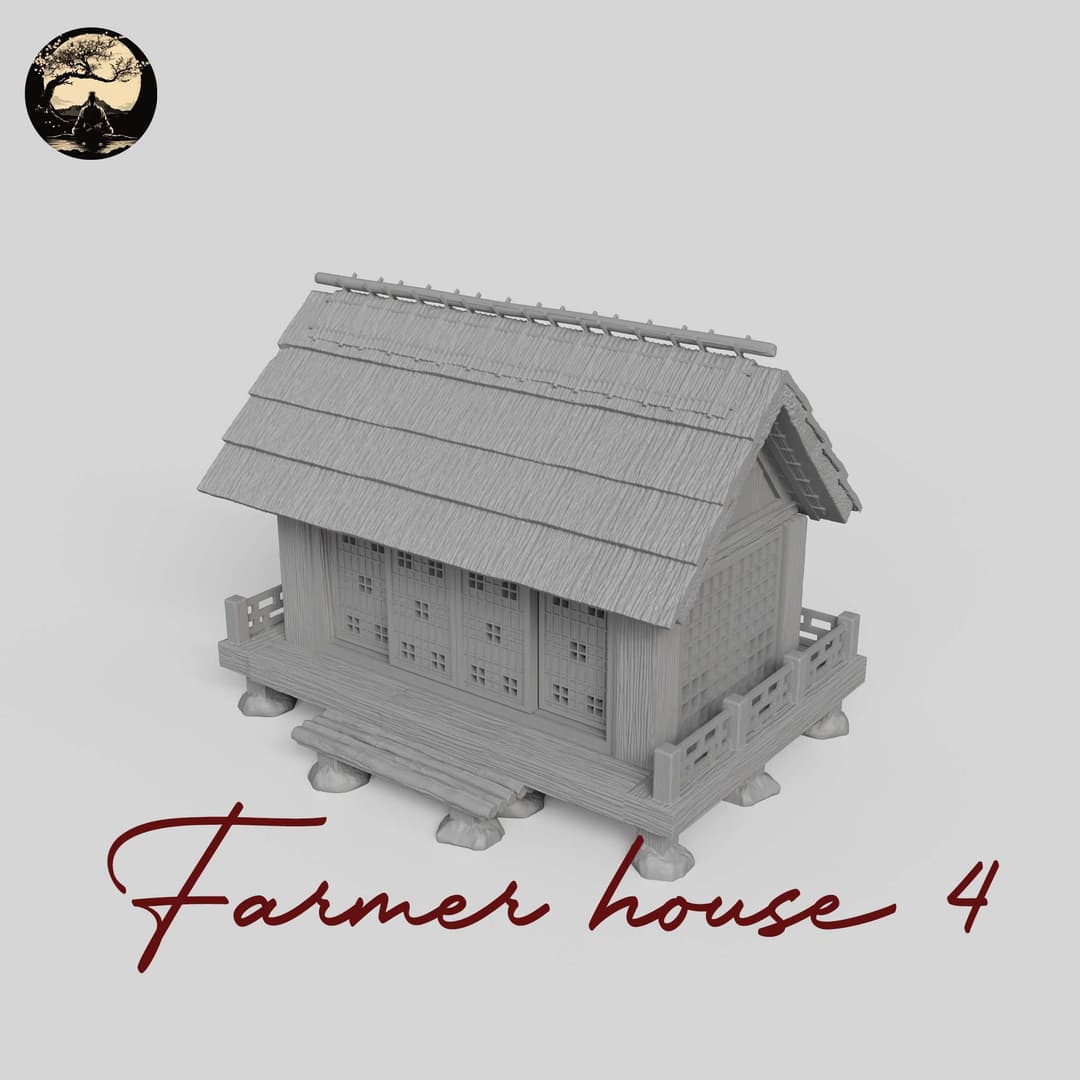 3D Printable Japanese House04 3D Printable Terrain 1 Silent Ronin Studios