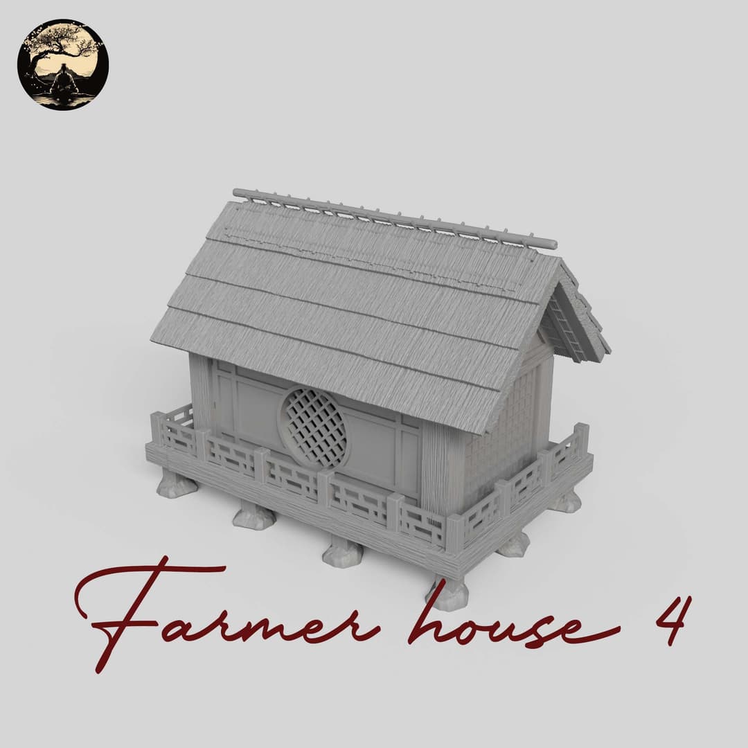 3D Printable Japanese House04 3D Printable Terrain 2 Silent Ronin Studios