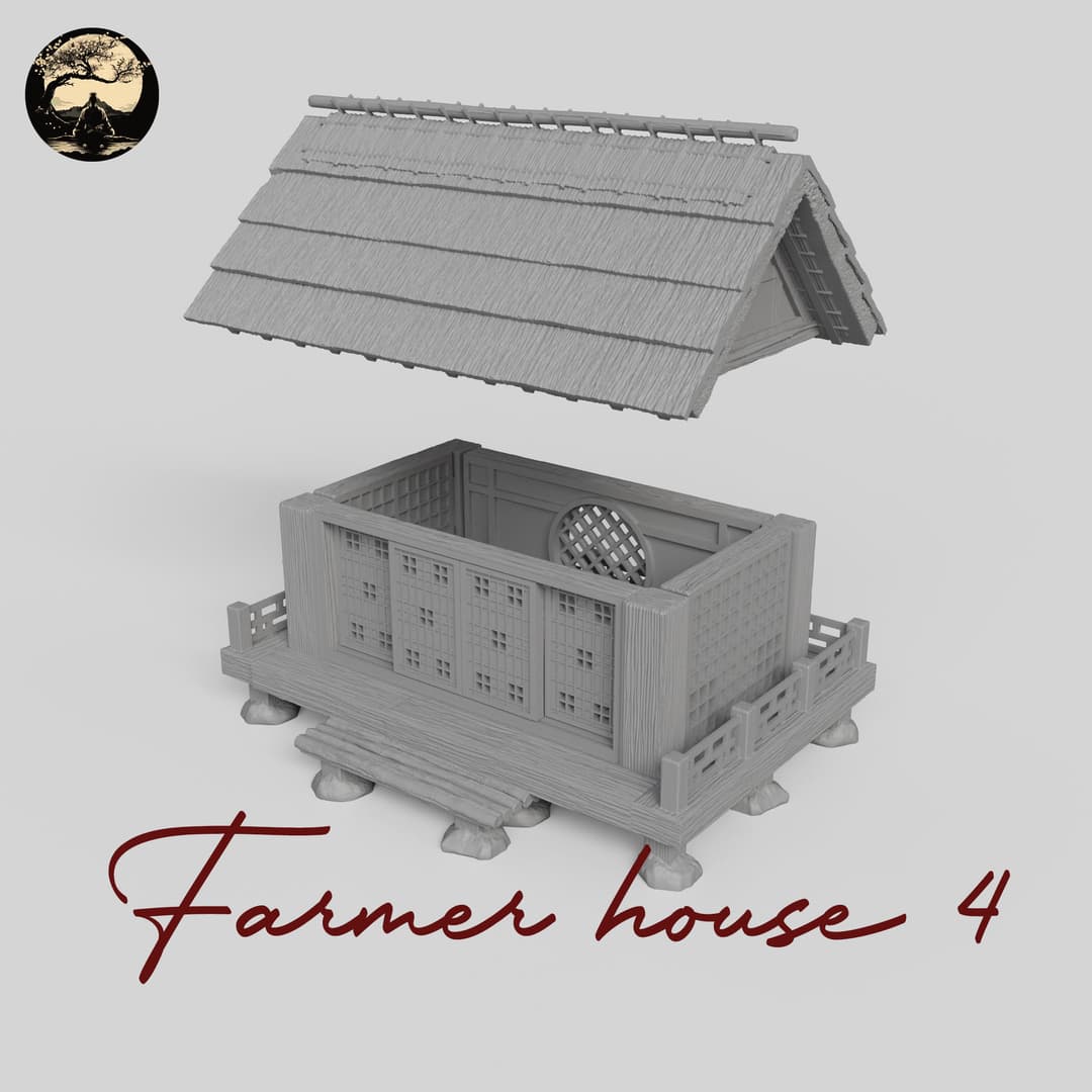 3D Printable Japanese House04 3D Printable Terrain 4 Silent Ronin Studios