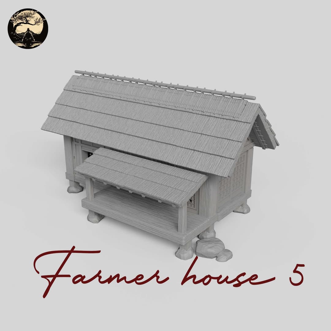 3D Printable Japanese House05 3D Printable Terrain 1 Silent Ronin Studios