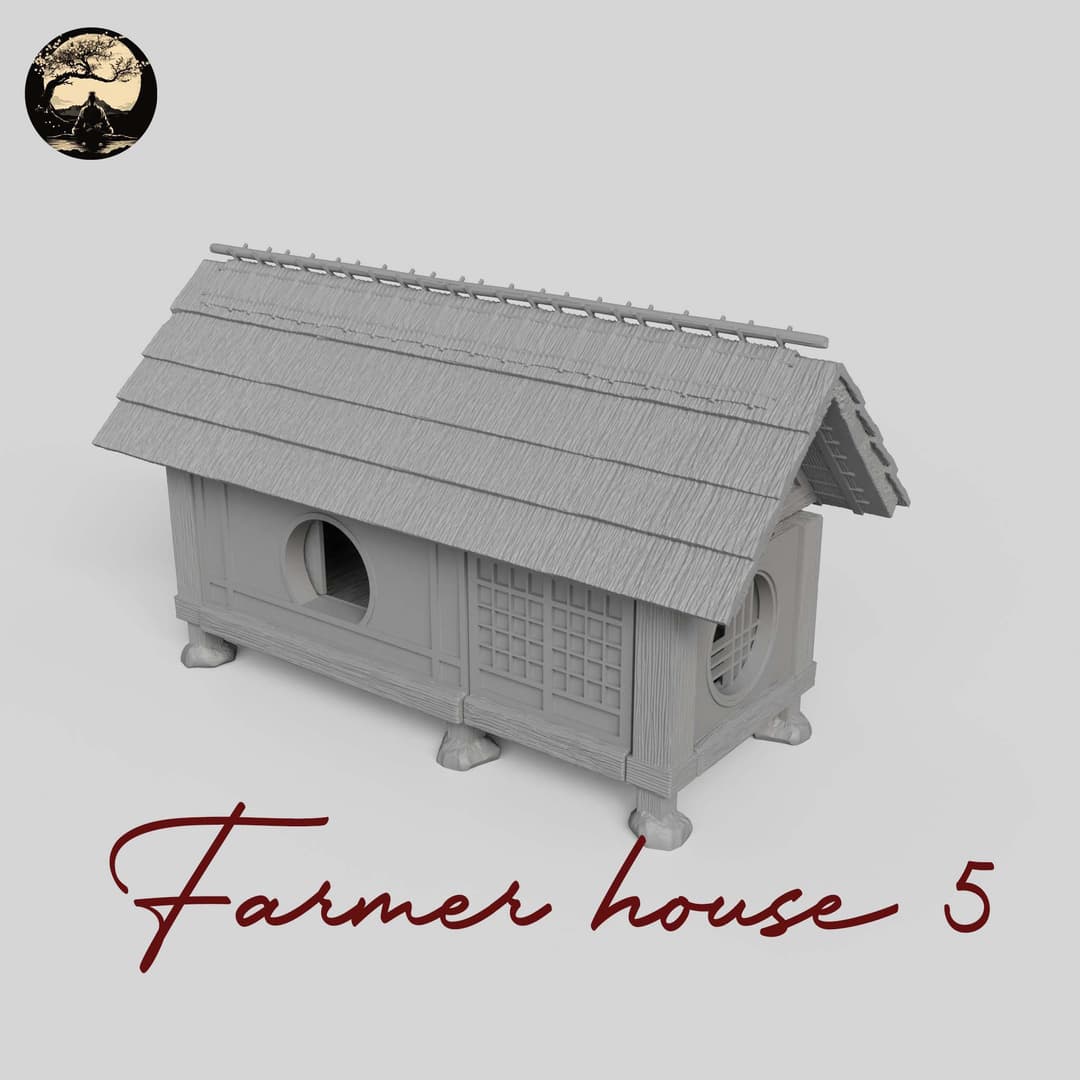 3D Printable Japanese House05 3D Printable Terrain 2 Silent Ronin Studios