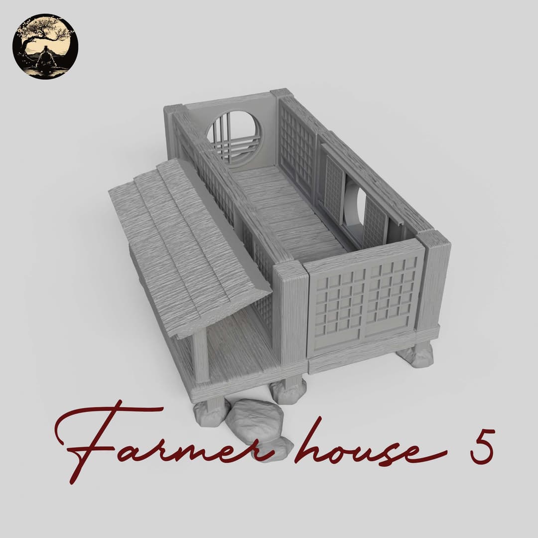 3D Printable Japanese House05 3D Printable Terrain 3 Silent Ronin Studios