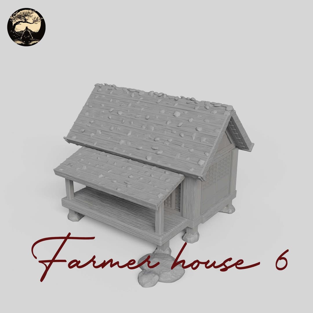 3D Printable Japanese House06 3D Printable Terrain 1 Silent Ronin Studios