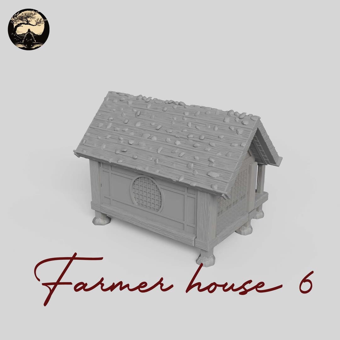 3D Printable Japanese House06 3D Printable Terrain 2 Silent Ronin Studios