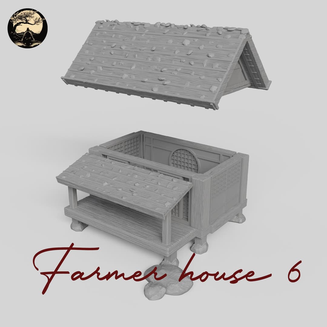 3D Printable Japanese House06 3D Printable Terrain 4 Silent Ronin Studios