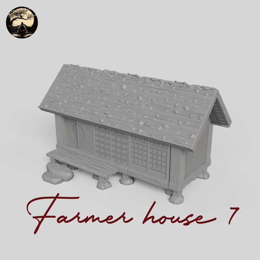 3D Printable Japanese House07 3D Printable Terrain 1 Silent Ronin Studios