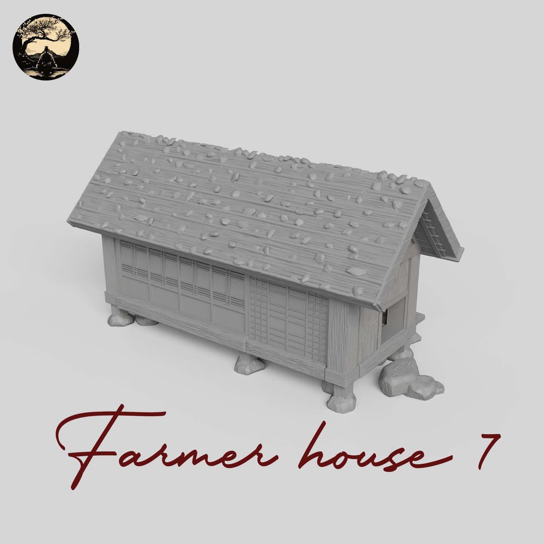 3D Printable Japanese House07 3D Printable Terrain 2 Silent Ronin Studios