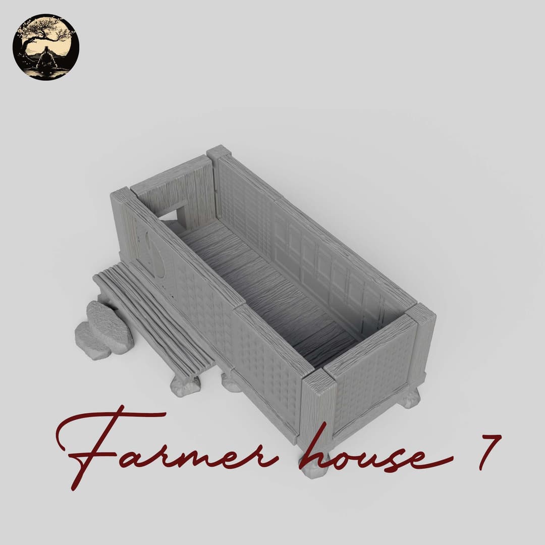 3D Printable Japanese House07 3D Printable Terrain 3 Silent Ronin Studios