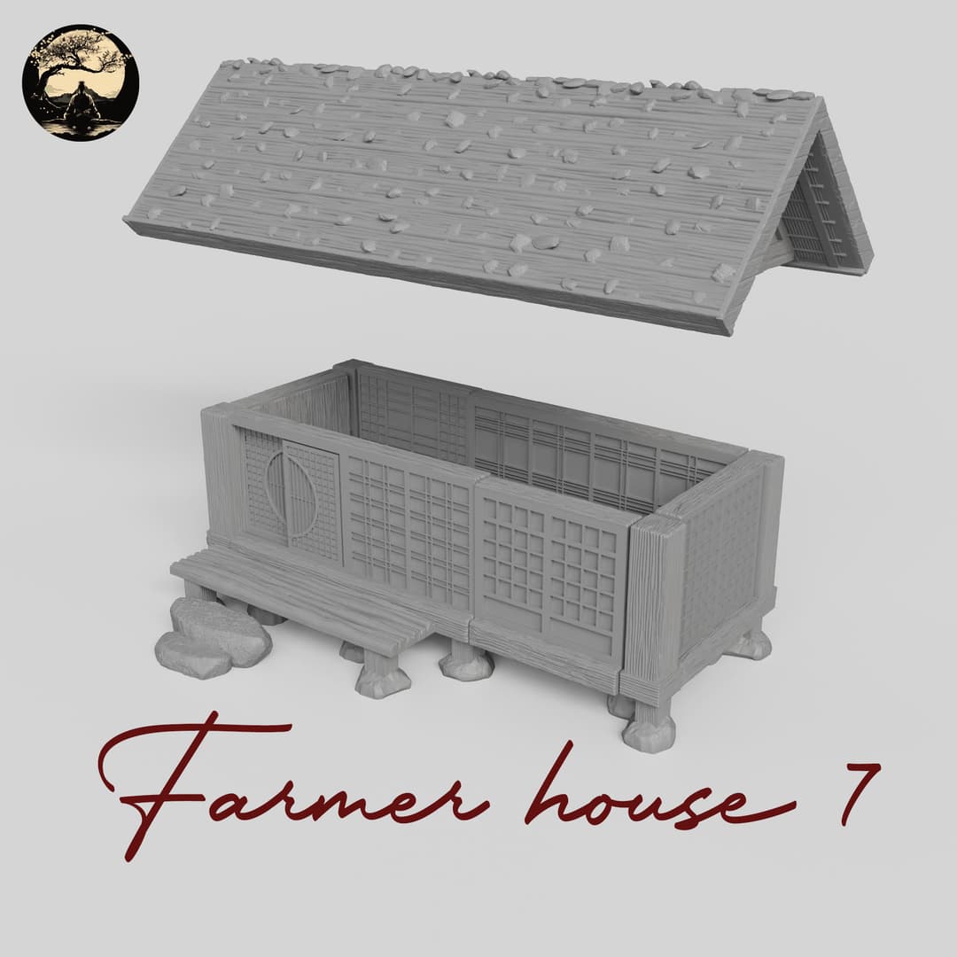 3D Printable Japanese House07 3D Printable Terrain 4 Silent Ronin Studios