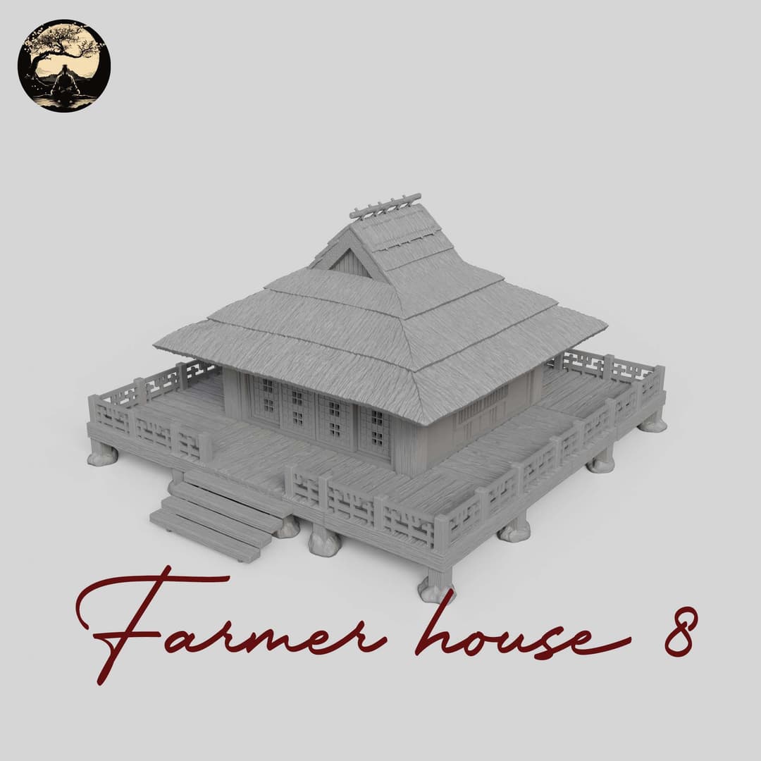 3D Printable Japanese House08 3D Printable Terrain 1 Silent Ronin Studios