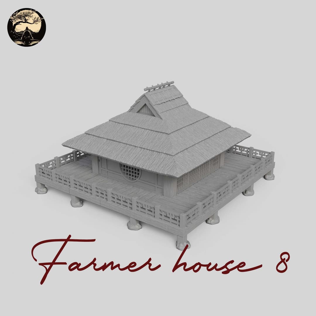 3D Printable Japanese House08 3D Printable Terrain 2 Silent Ronin Studios