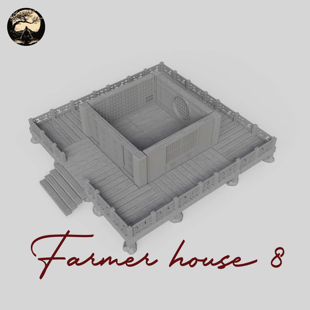 3D Printable Japanese House08 3D Printable Terrain 3 Silent Ronin Studios