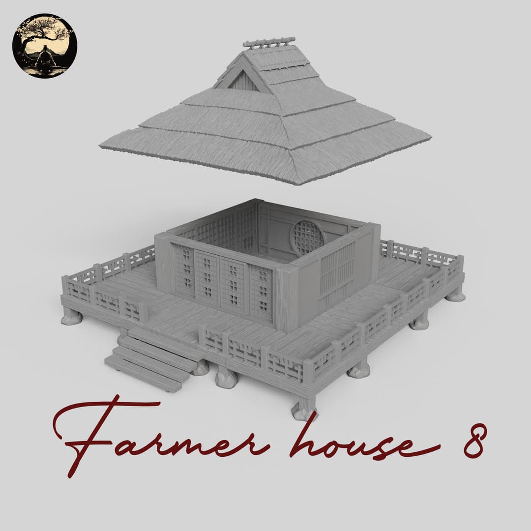 3D Printable Japanese House08 3D Printable Terrain 4 Silent Ronin Studios