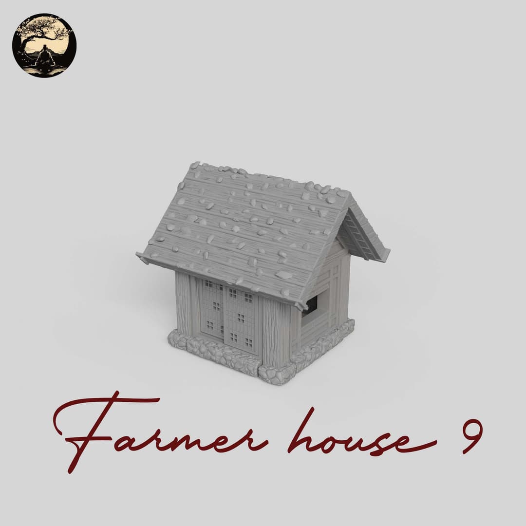 3D Printable Japanese House09 3D Printable Terrain 1 Silent Ronin Studios