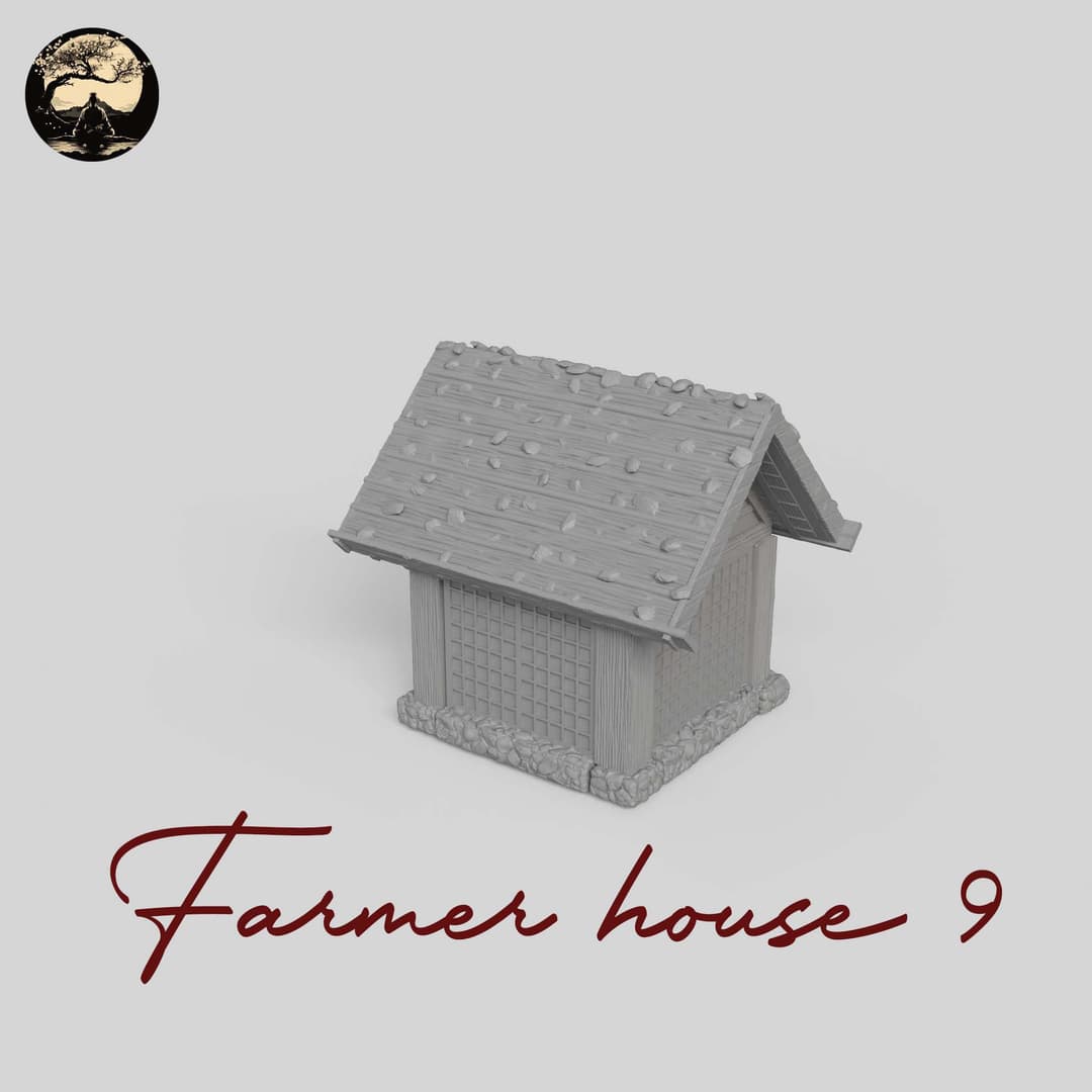 3D Printable Japanese House09 3D Printable Terrain 2 Silent Ronin Studios