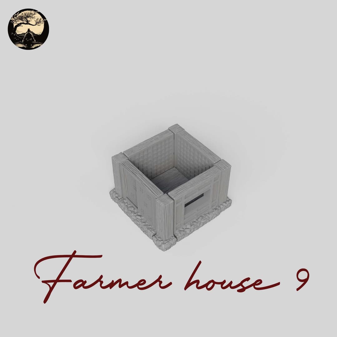 3D Printable Japanese House09 3D Printable Terrain 3 Silent Ronin Studios