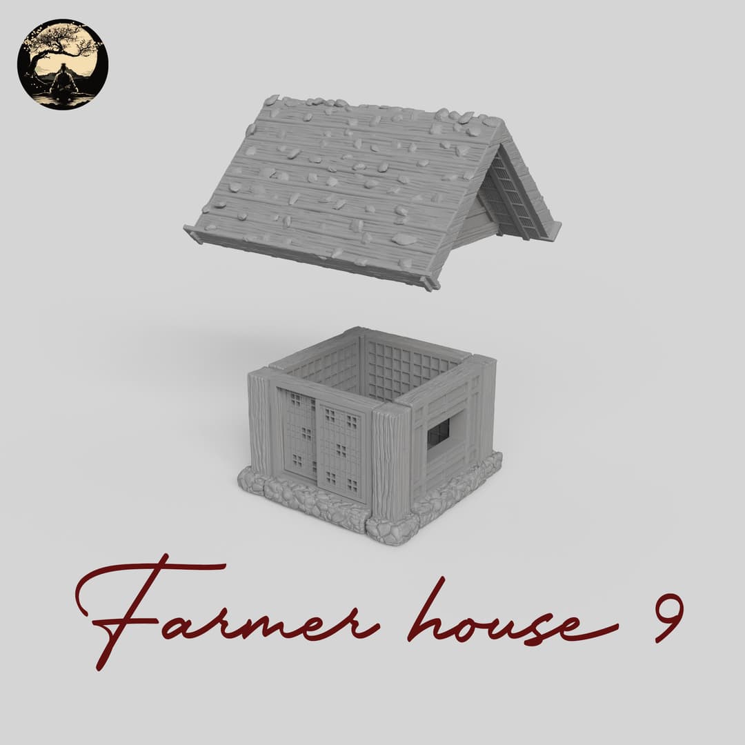 3D Printable Japanese House09 3D Printable Terrain 4 Silent Ronin Studios