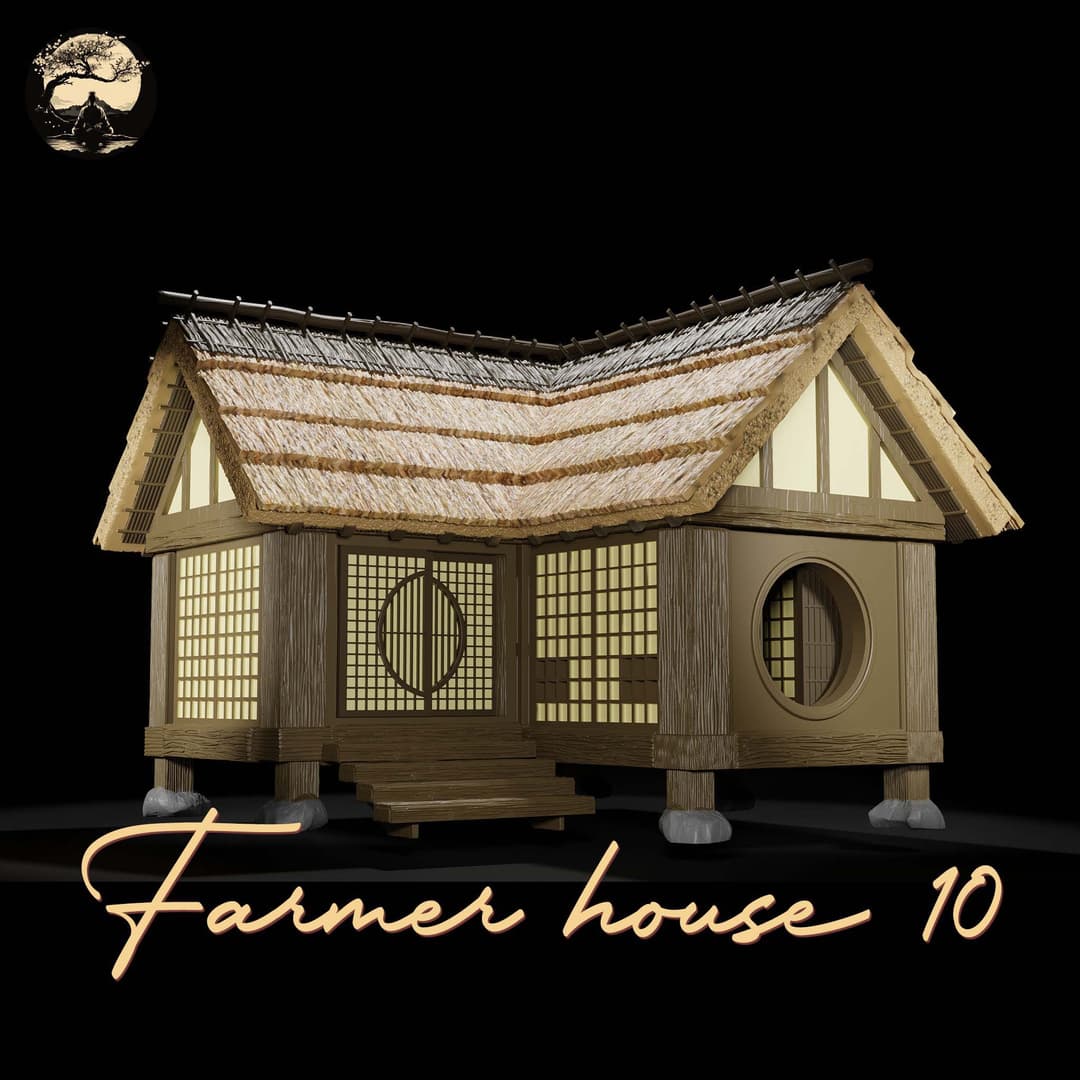 3D Printable Japanese House10 3D Printable Terrain 0 Silent Ronin Studios