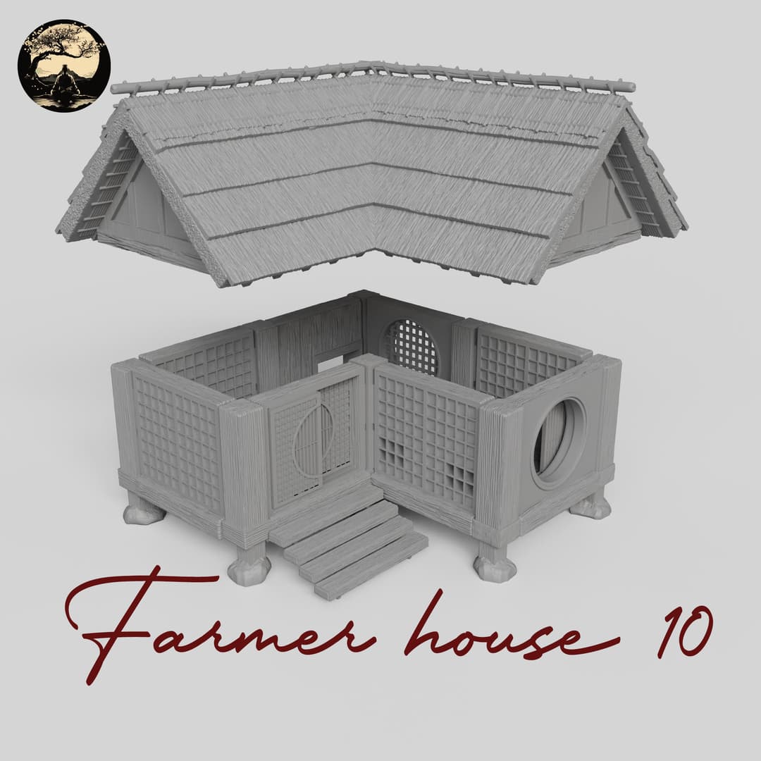 3D Printable Japanese House10 3D Printable Terrain 4 Silent Ronin Studios