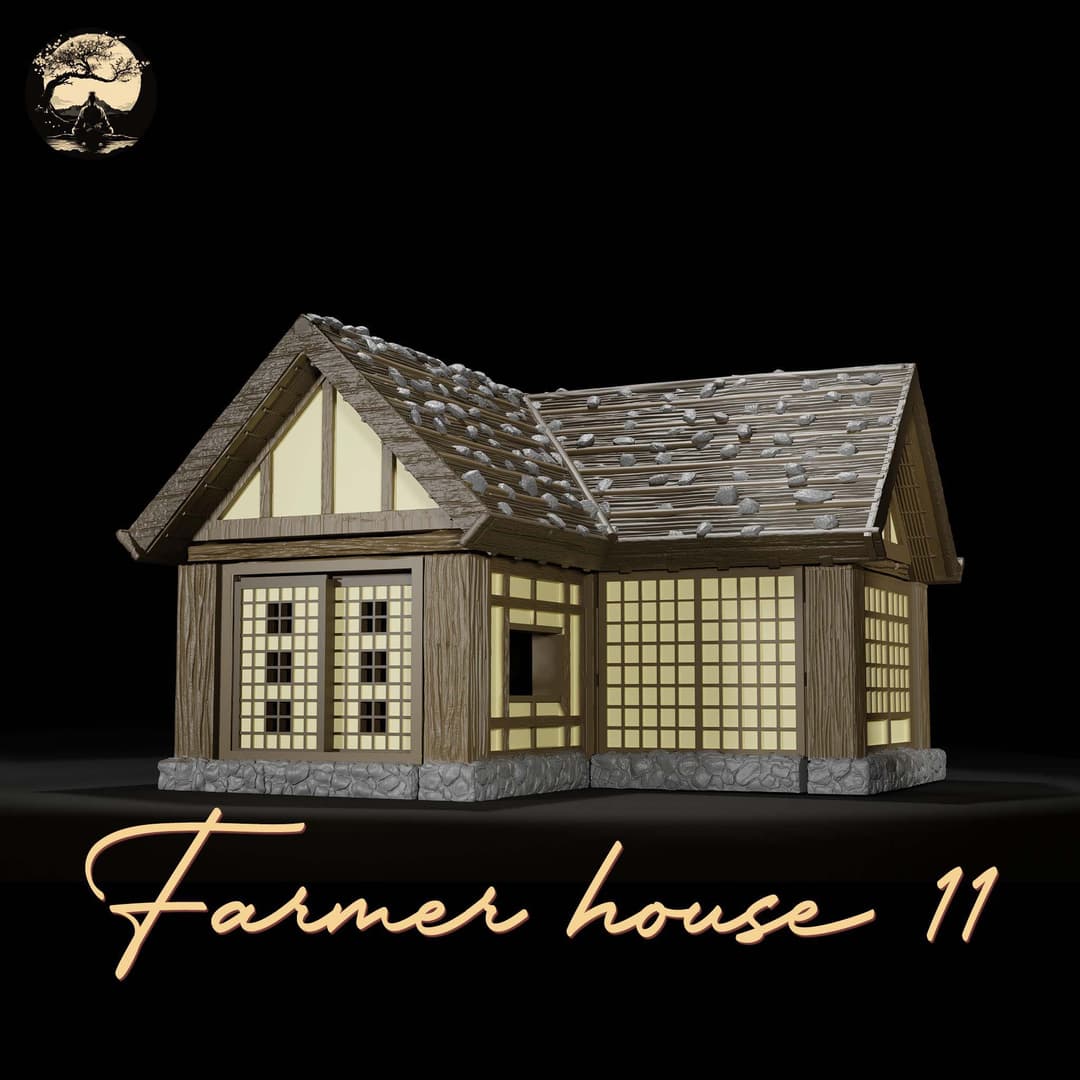 3D Printable Japanese House11 3D Printable Terrain 0 Silent Ronin Studios