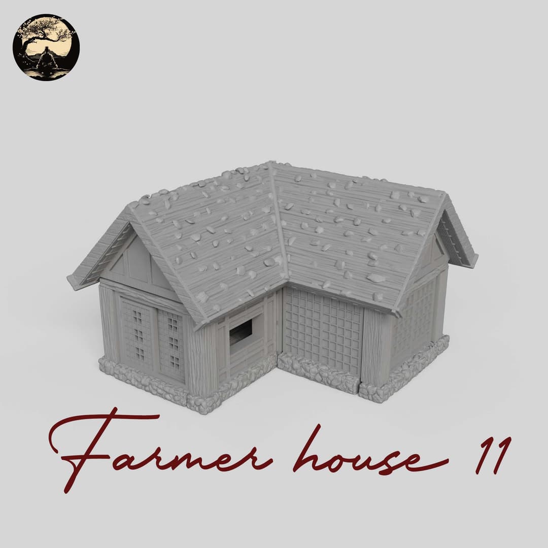 3D Printable Japanese House11 3D Printable Terrain 1 Silent Ronin Studios