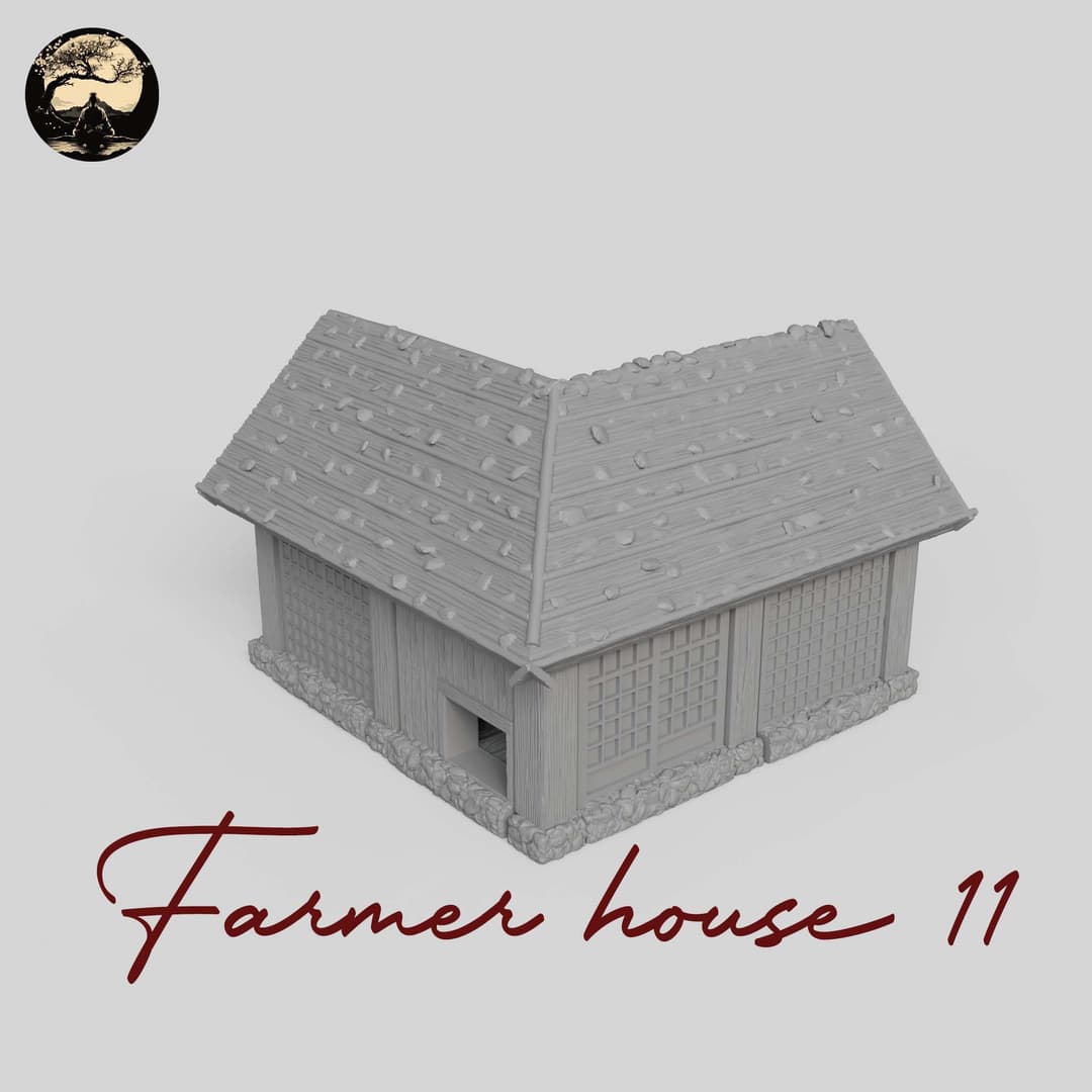 3D Printable Japanese House11 3D Printable Terrain 2 Silent Ronin Studios